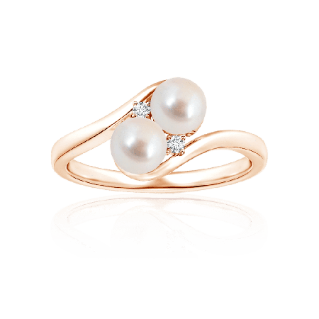 Bague Double Perle Ronde