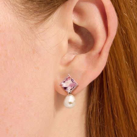 Boucles d'Oreilles Morganite Rose