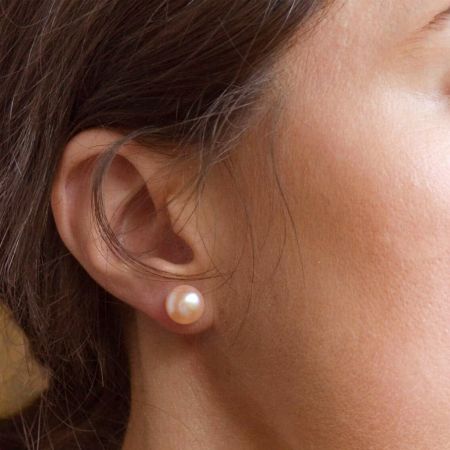 Clous d'Oreilles Perle Rose