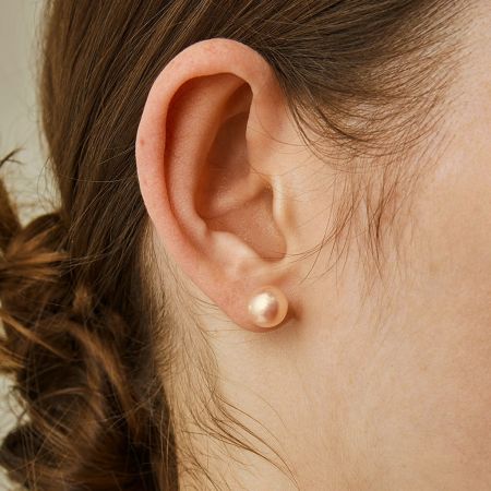 Boucles d'Oreilles Perle Rose