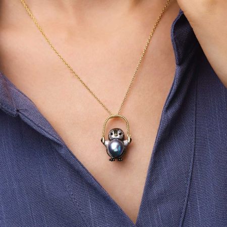 Collier Pingouin Sautant