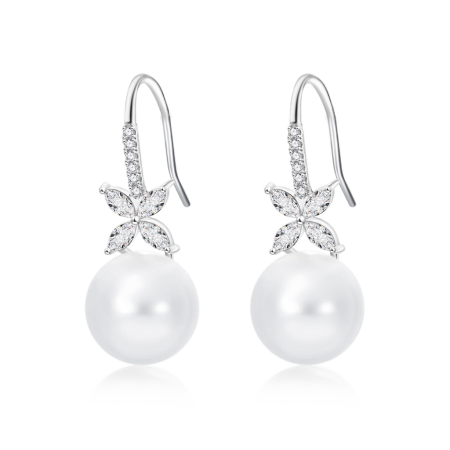 Boucles d'Oreilles Perle Fleurie