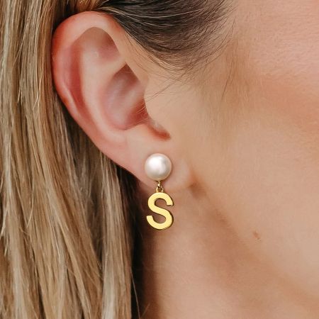 Boucles d'Oreilles Lettre Personnalisée
