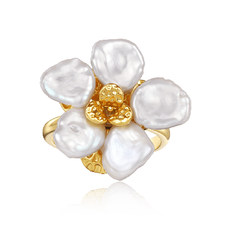 Bague Perle d'Eau Douce Fleur