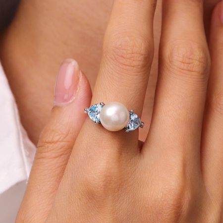 Blue Aquamarine Ring