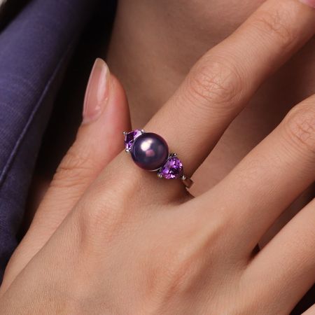 Purple Pearl Ring