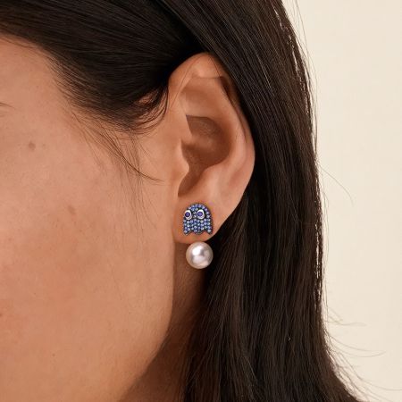 Boucles d'Oreilles Perle Monstre Haricot