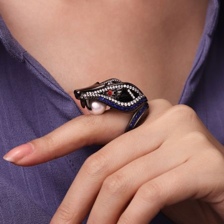 Snake Pearl Ring