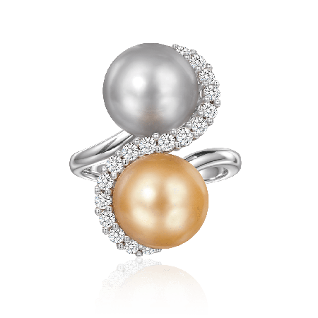 Two-color Pearl Ring