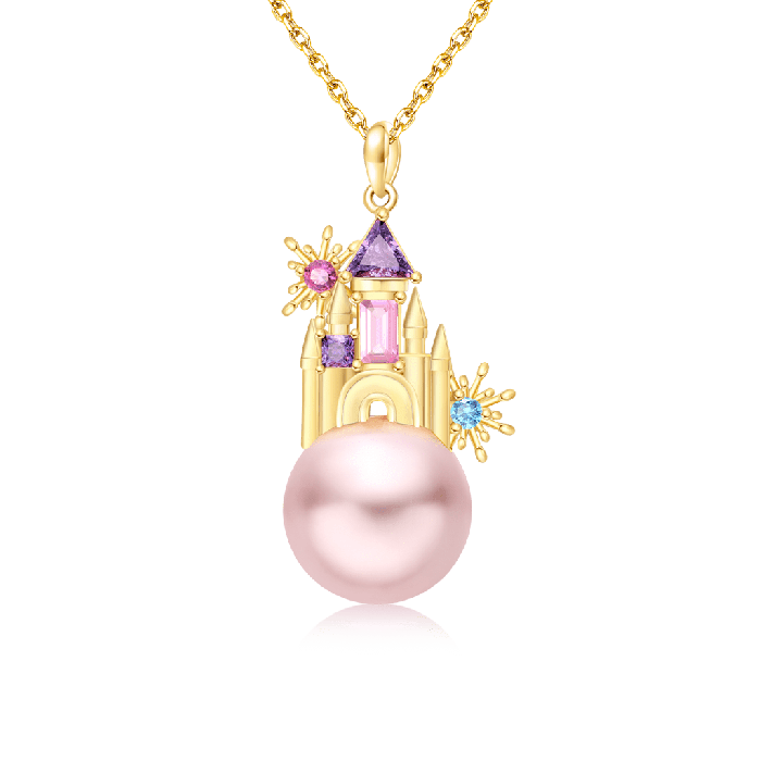 Collier Perle Rose Château