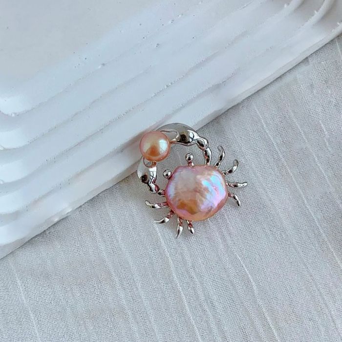 Collier Perle d'Eau Douce Crabe
