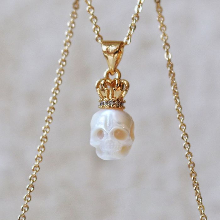 Collier Perle d'Eau Douce Squelette