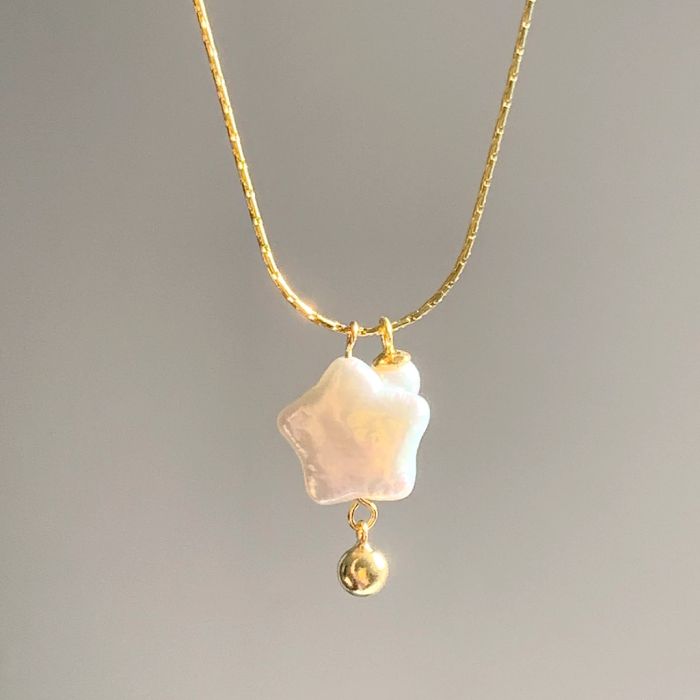 Collier Perle d'Eau Douce Étoile
