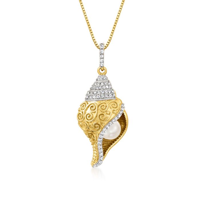Collier Perle d'Eau Douce Conque