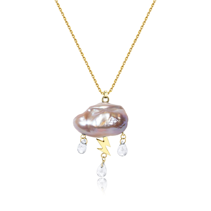 Collier Perle d'Eau Douce Nuage d'Éclair