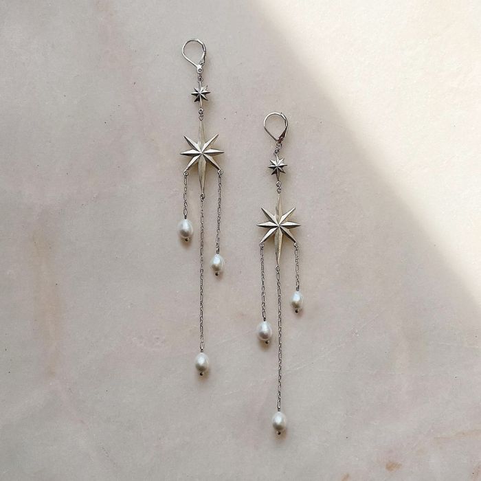 Boucles d'Oreilles Étoiles Octogonales