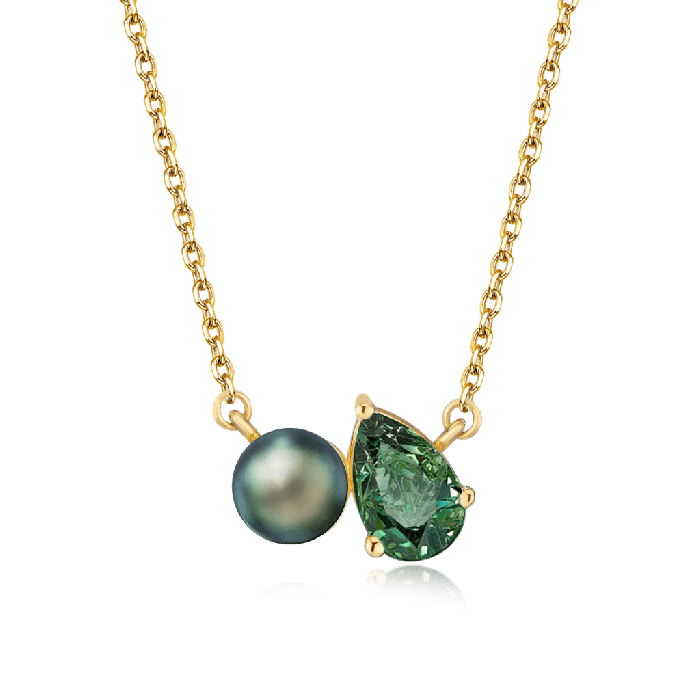 Collier Émeraude Verte