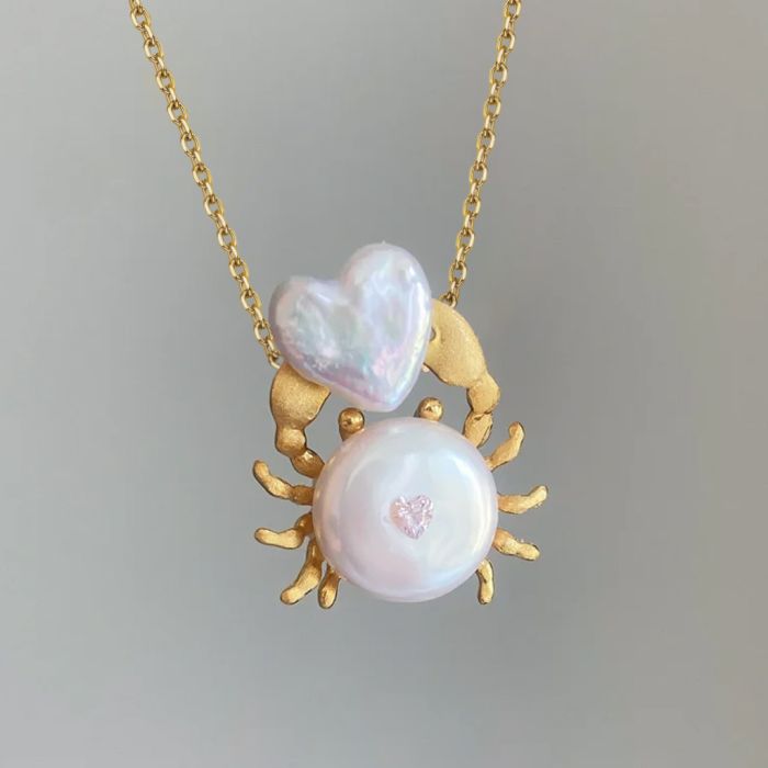 Collier Crabe au Cœur