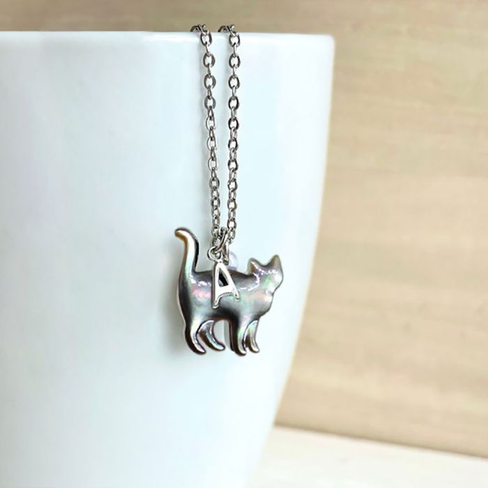 Collier Initiales Personnalisées Chat