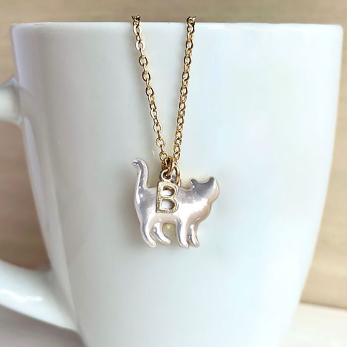 Collier Initiales Personnalisées Chat