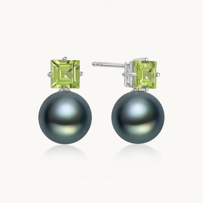 Boucles d'Oreilles Émeraude Verte