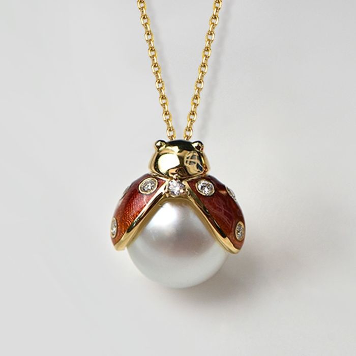 Collier Coccinelle Rouge