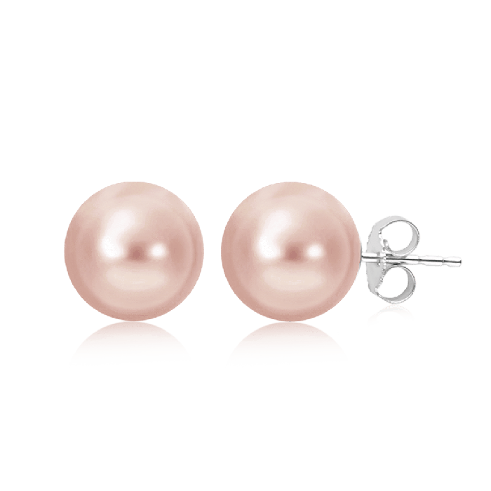 Boucles d'Oreilles Perle Rose
