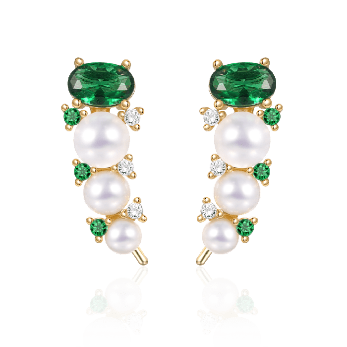 Green Emerald Earrings