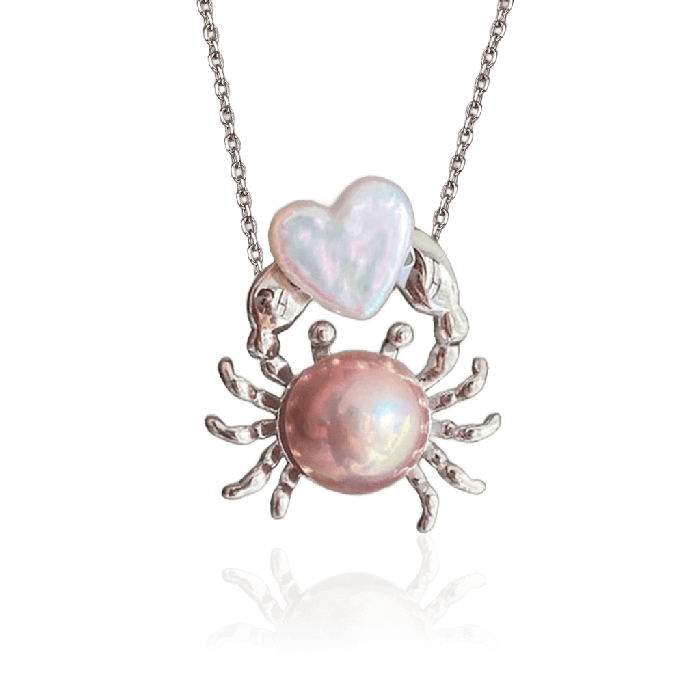 Collier Crabe au Cœur