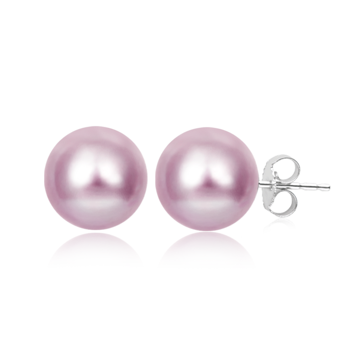 Boucles d'Oreilles Perle Ronde Noire